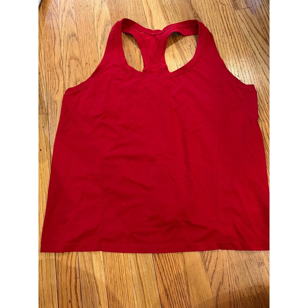Fabletics Red Racerback Activewear Tank Top Women's Size L Workout Gym Yoga